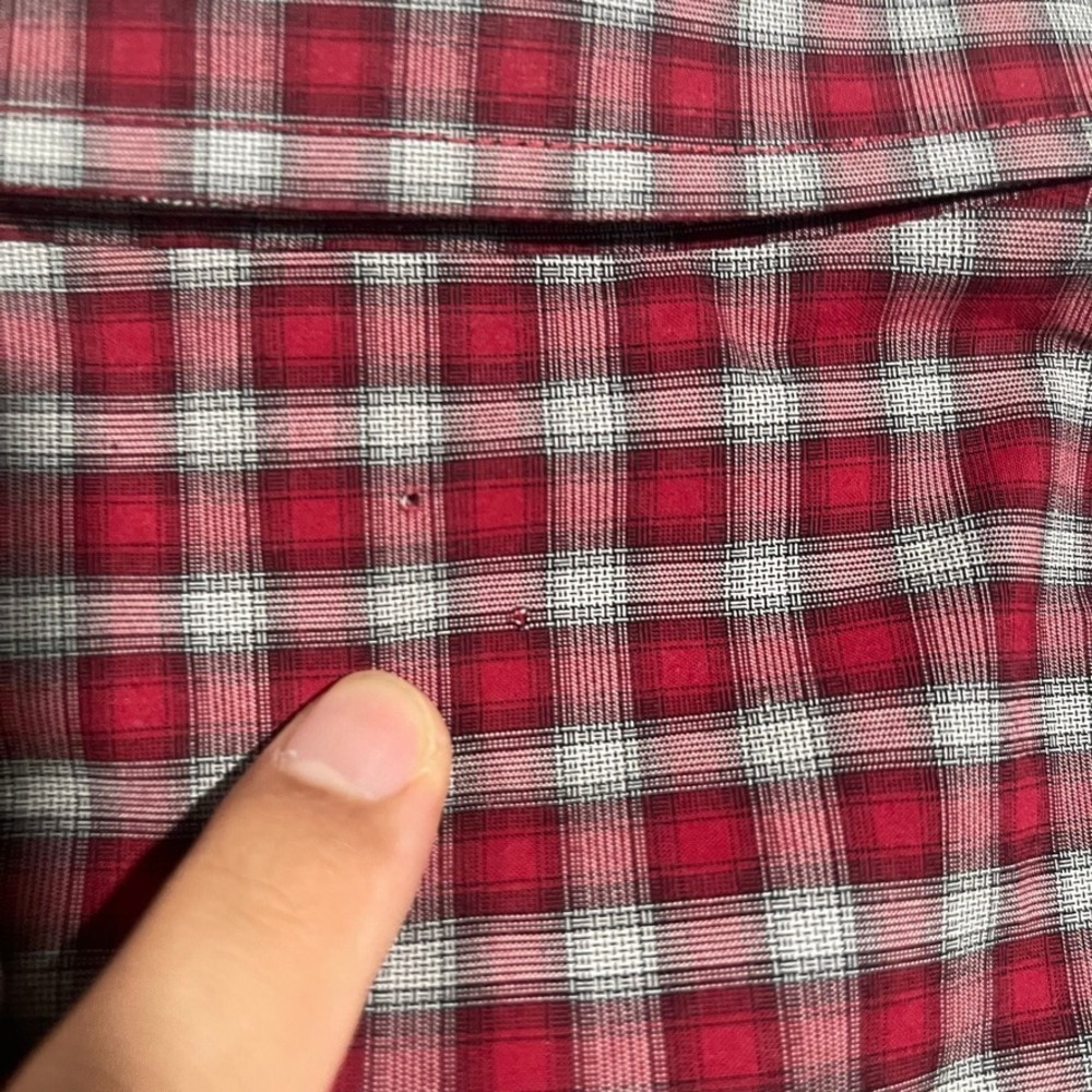 Cinch Shirt Mens Large Red Plaid Western Rodeo Cowboy Long Sleeve Rancher - Picture 6 of 9